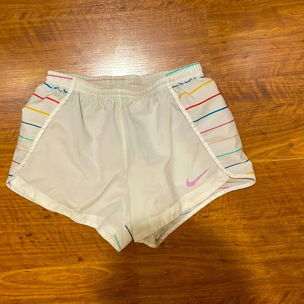 Nike white stripe shorts
